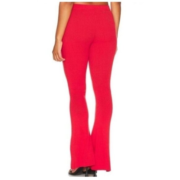 NBD | Revolve NWT $208 Zuri Knit Pants with Ankle Slits in Red Women's Size Sm - Picture 9 of 12